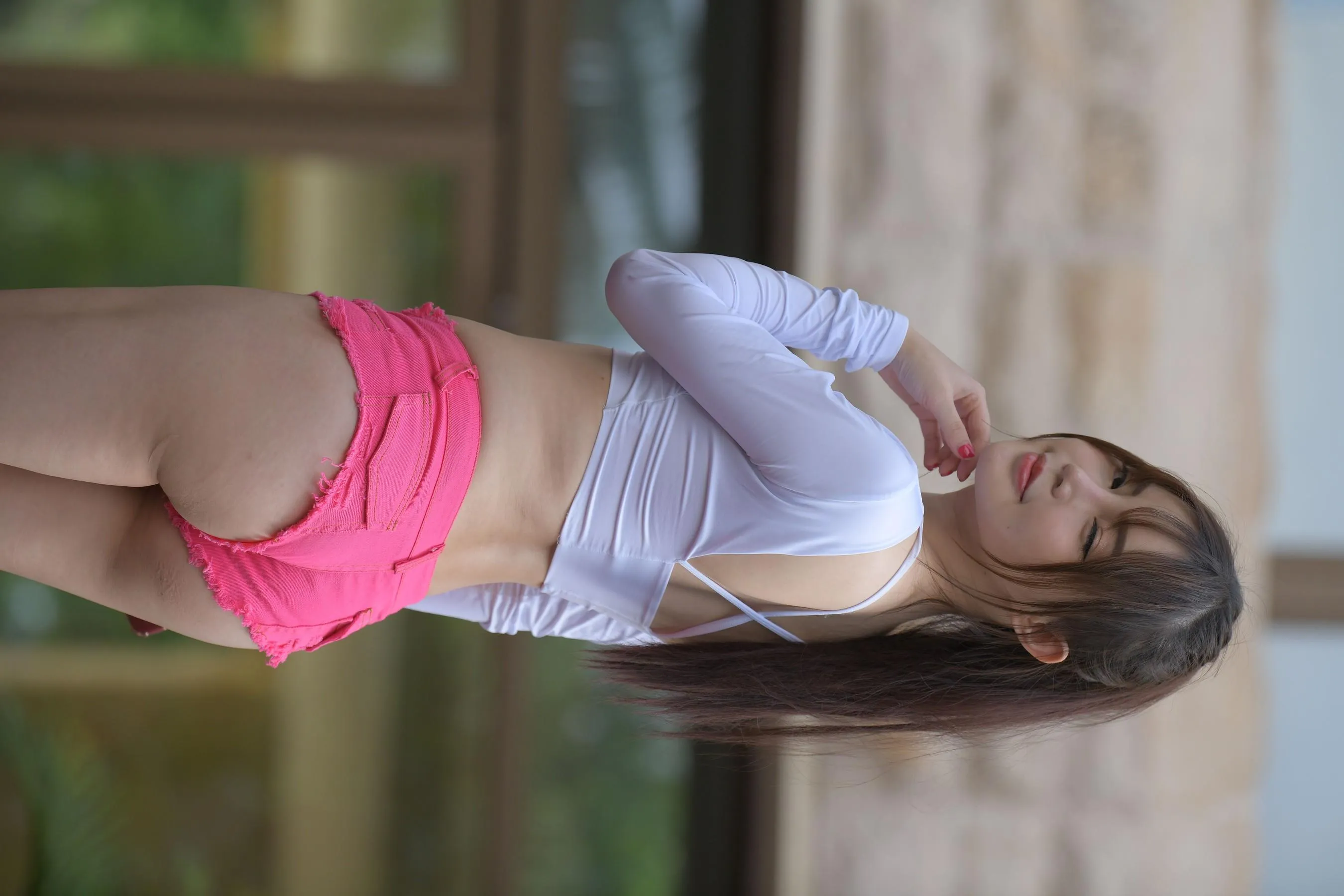 [魔镜街拍] NO.059 粉红牛仔热裤小姐姐1 [330P]插图4